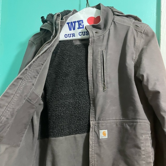 Carhartt full swing fleece lined jacket with fleece lined hood - Picture 3 of 3